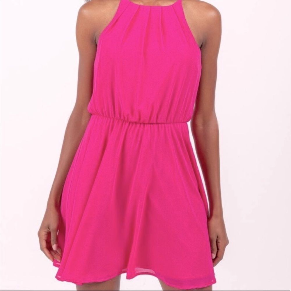 Like New- Lush Chiffon Skater Dress- Size S.